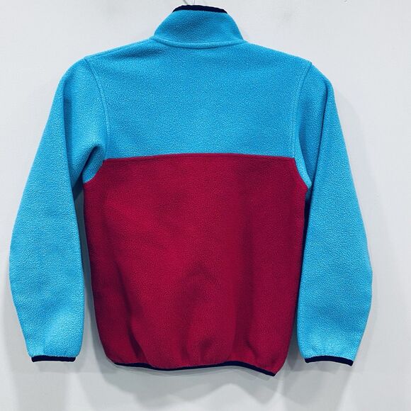 Patagonia Girl’s 10 M Synchilla Pullover T-Snap Fleece Blue Red Outdoor Hike Ski - Picture 4 of 16